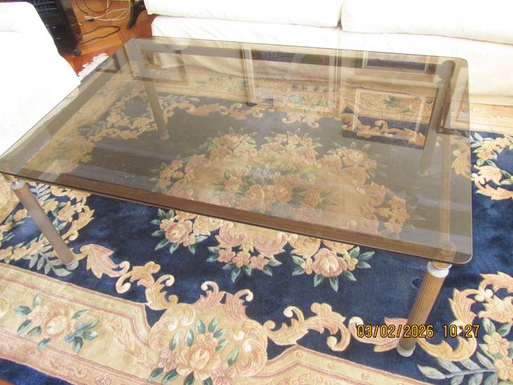 MESA CENTRO FERRO VIDRO