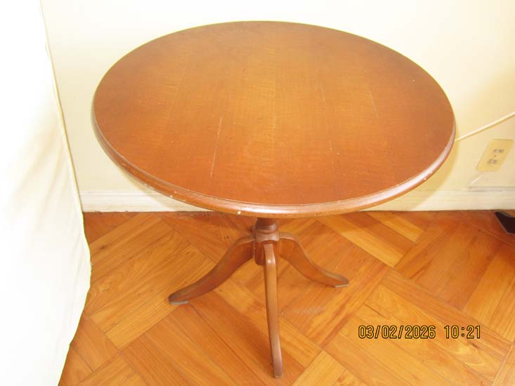 MESINHA LATERAL MADEIRA REDONDA