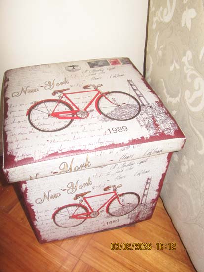 PUFF BANCO BAU BICICLETA