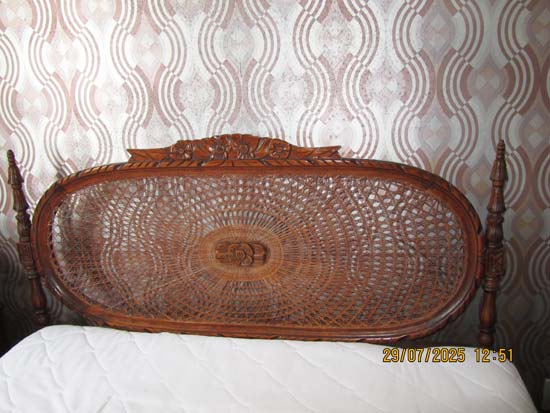 CAMA CASAL MADEIRA PALHA