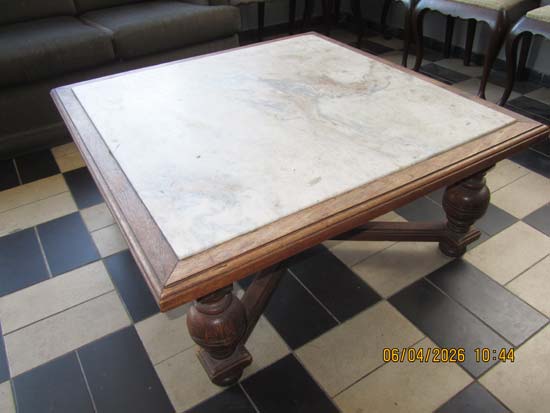 MESA CENTRO MADEIRA MARMORE